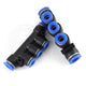 Pneumatic 5-Way Push-In Fitting Manifold | Air Tube Connector 4 6 8 10 12mm
