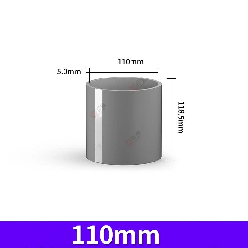 PVC Pipe Fittings 25-75mm Straight Coupler for Aquarium Water Supply 16-160mm