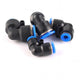 90° Elbow Push to Connect Pneumatic Hose Fitting — Reducing Connector 6mm to 12mm