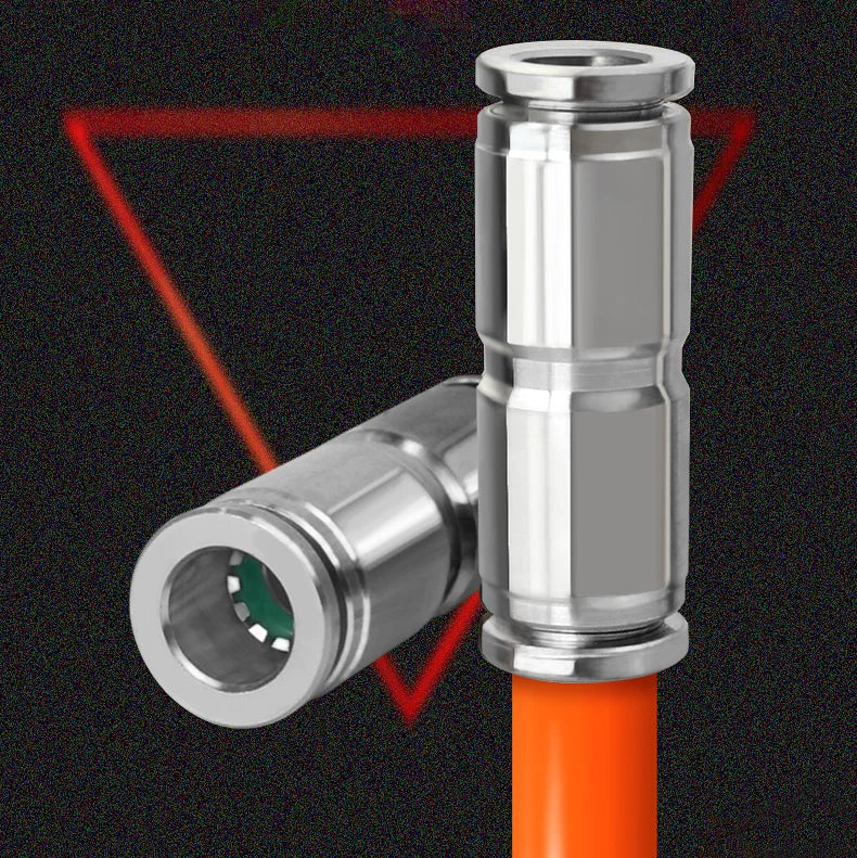 Stainless Steel Straight Push-in Pneumatic Fittings | 4mm to 16mm