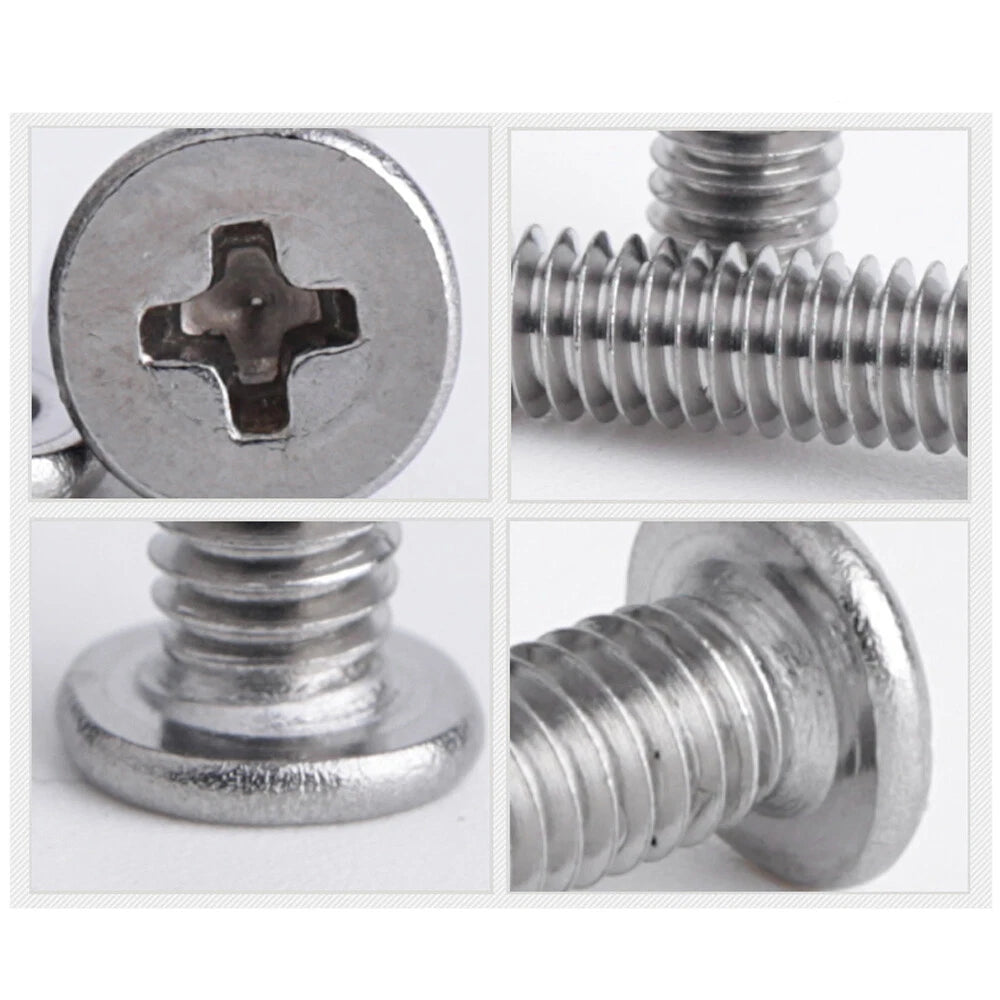 Phillips Flat Head Machine Screws – M2 M2.5 M3 M4, Nickel Plated, Laptop & Electronics Compatible