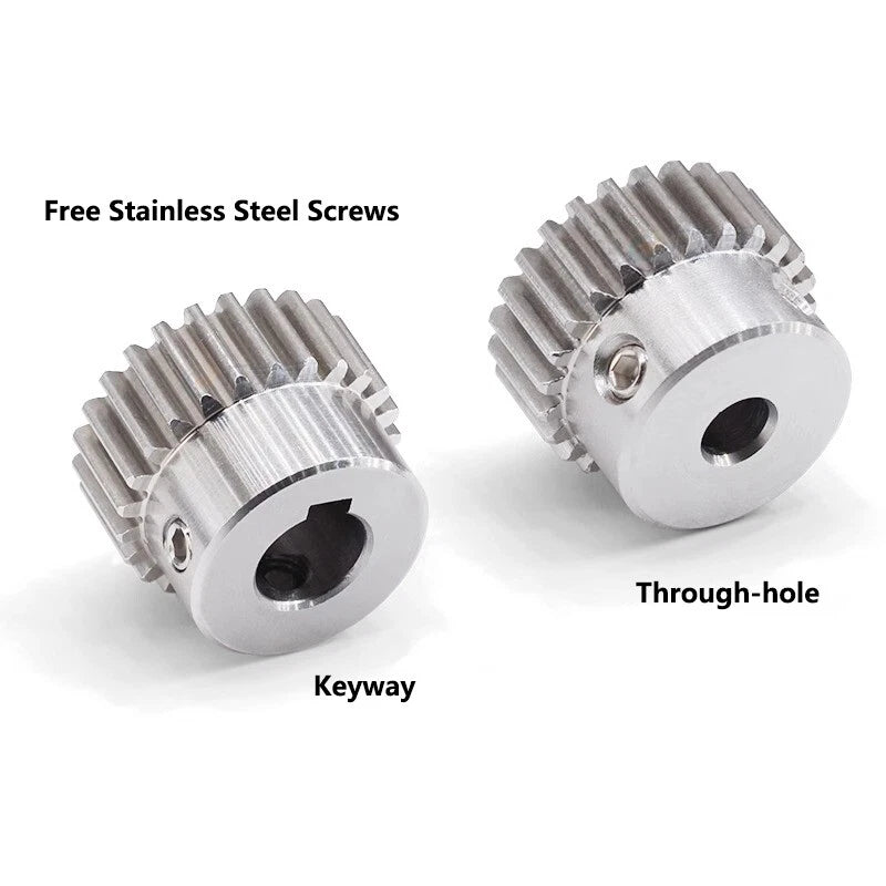 1 Mod Stainless Steel Spur Gear 15 - 50 Teeth Pinion Gear With Step Motor Gear