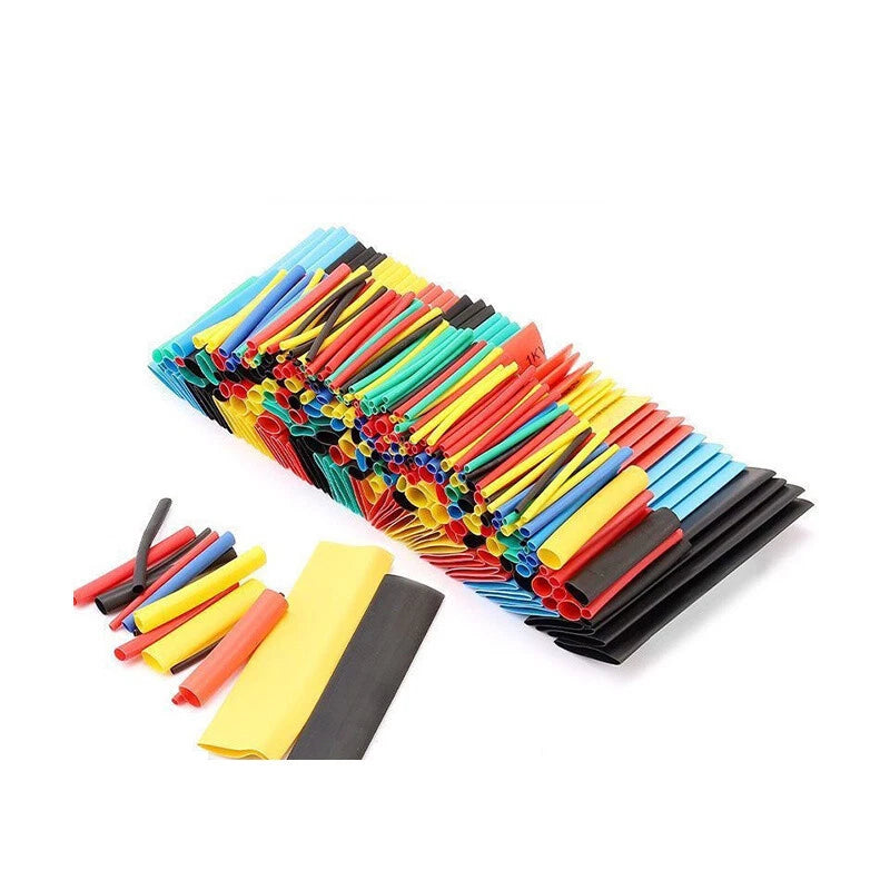 Heat Shrink Tubing Kit — 127/164/328/530 Pcs Assortment with Cable Sleeve Wrap