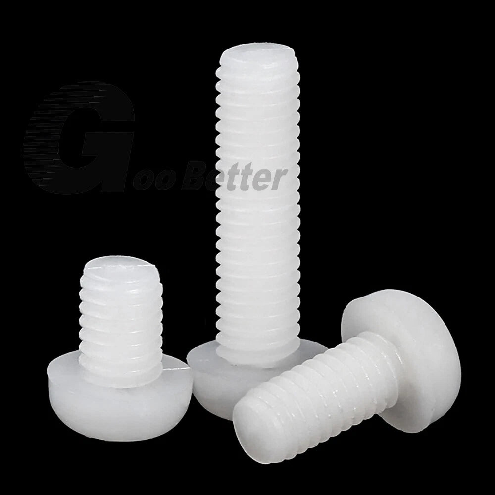 M8 Nylon Phillips Pan Head Screws Round Button Plastic Machine Bolts Fasteners