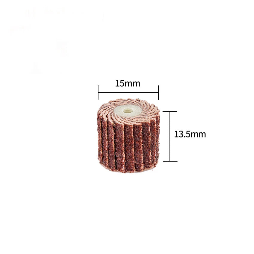 15mm Sanding Flap Wheel Discs 80-600 Grit with 3mm Mandrel – Dremel Rotary Tool Accessory