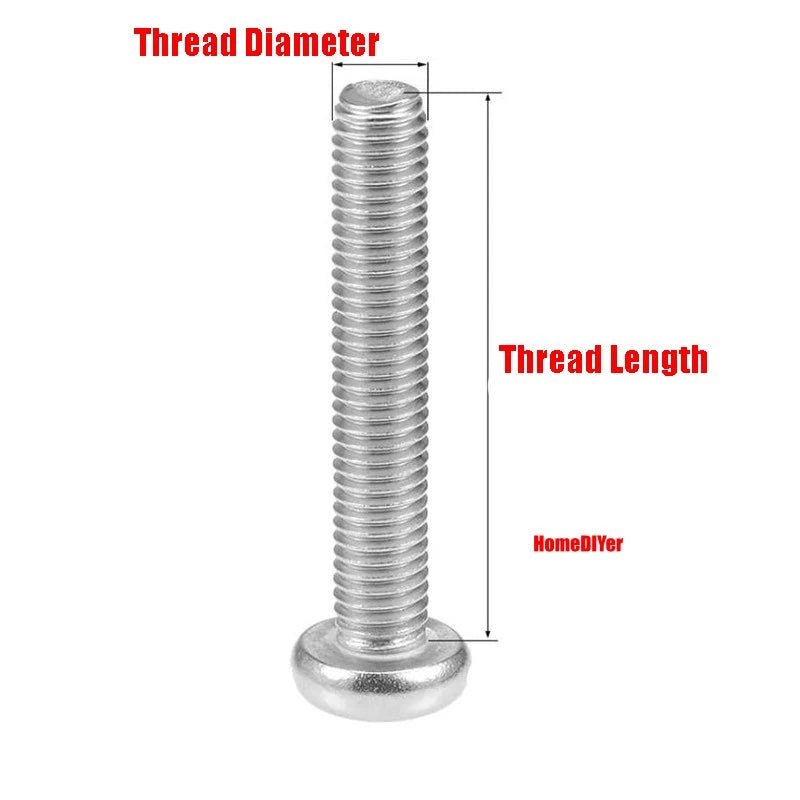 Carbon Steel Pozi Pan Head Machine Screws M2 M3 M4 with Nuts – 3 to 60mm - HomeDIYer