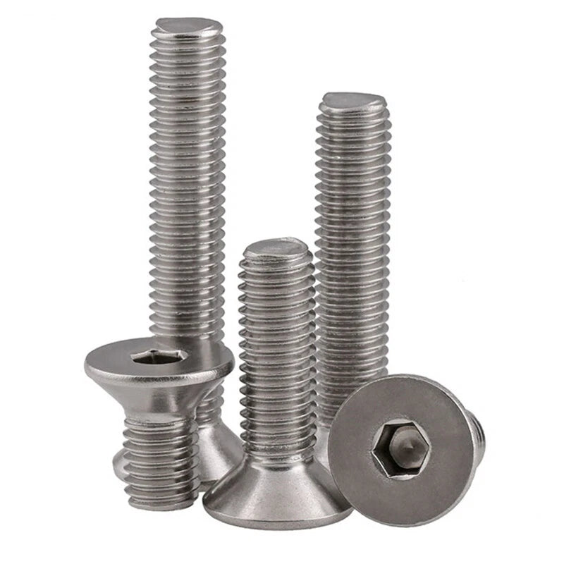 M3–M12 Countersunk Hex Socket Screws – 316 Stainless Steel (A4), DIN7991, 4–100mm