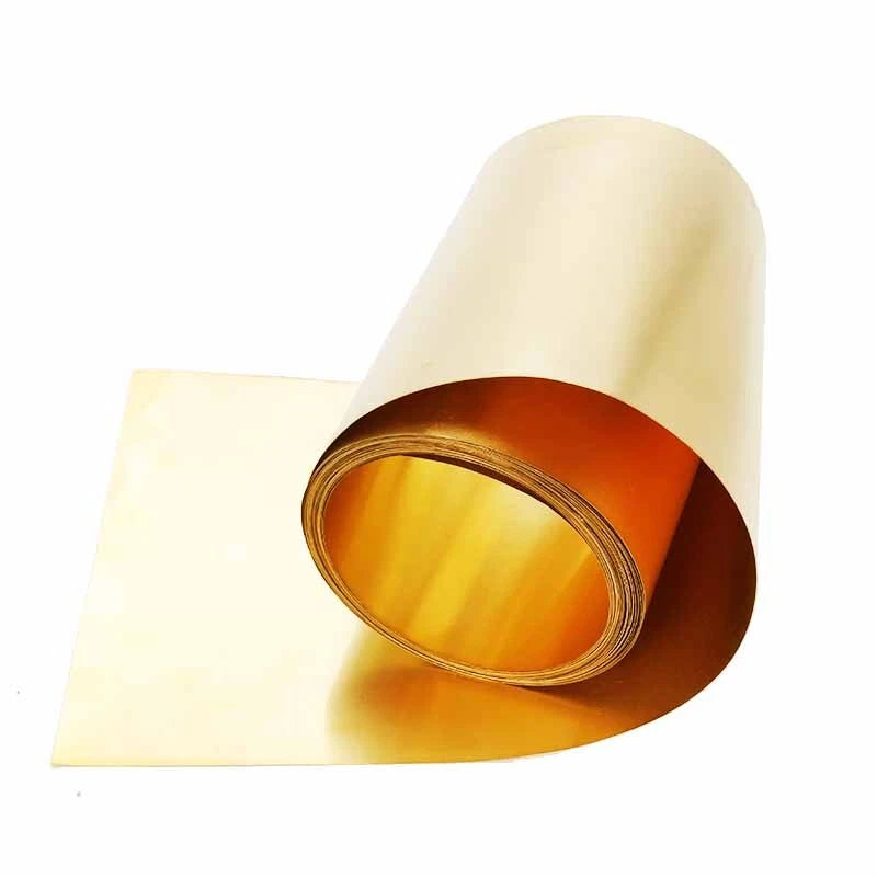 0.01-0.05mm Thick Brass Foil Band Copper Sheet Metal Fine Plate Strip 300mm Wide
