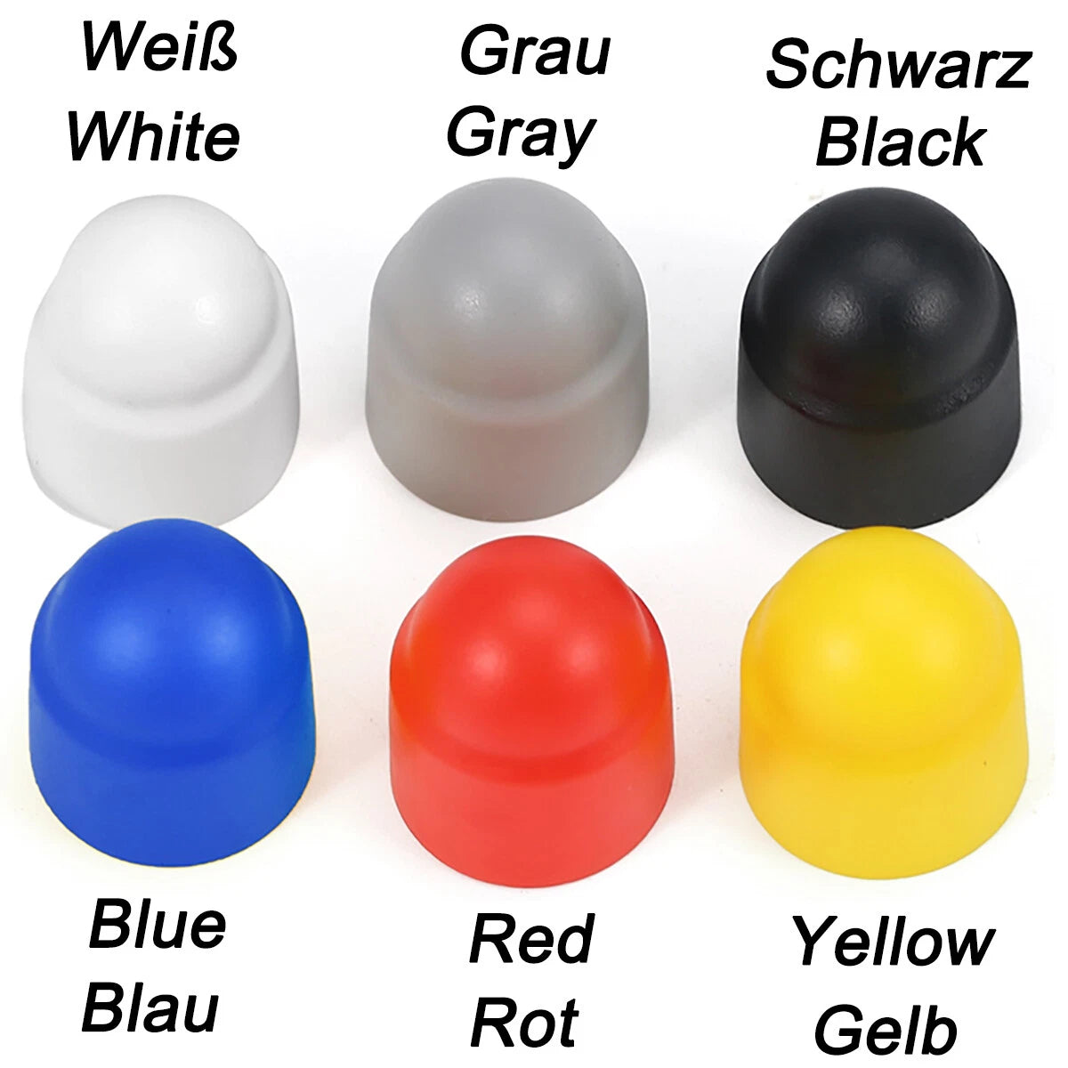Hex Bolt & Nut Protection Caps – Plastic Hexagonal Screw Covers for M4 M5 M6 M8 M10 to M24 (PE, 5-100 Pack)
