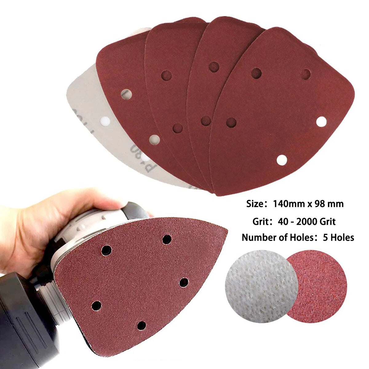 Mouse Sanding Sheet 40-2000 Grit Sanding Sandpaper Decker Detail Palm Sander Pad
