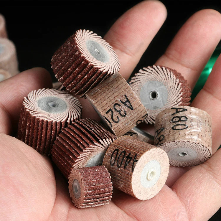 13mm Sanding Flap Wheel 80-600 Grit | Abrasive Sandpaper Disc for Dremel & Rotary Tools