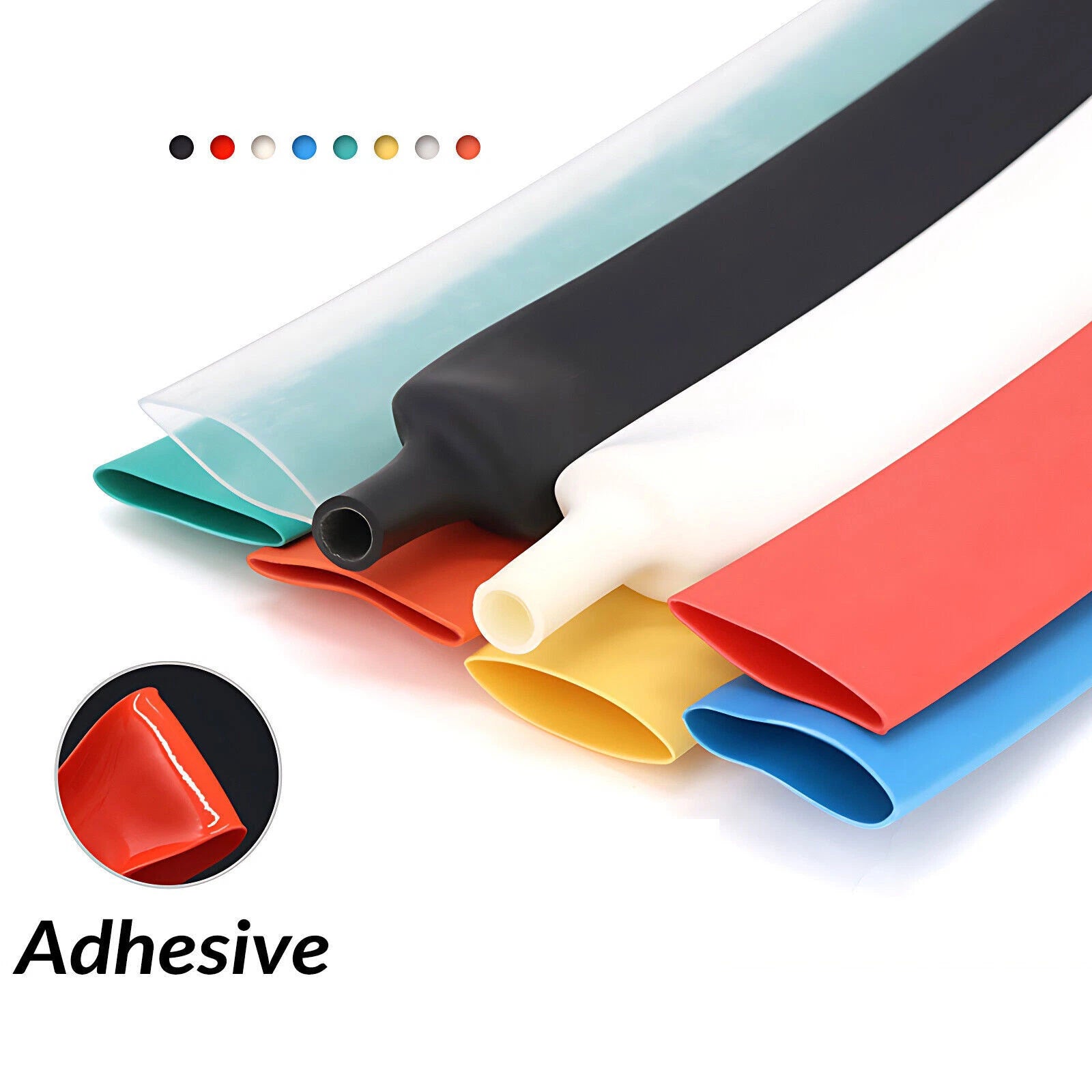 3:1 Adhesive-Lined Heat Shrink Tubing — Dual-Wall, Φ1.6mm to Φ65mm, 8 Colors