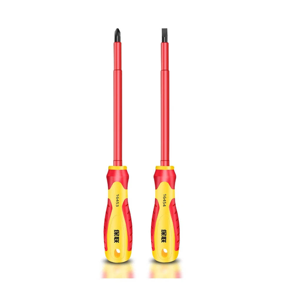 Insulated Magnetic Electricians Screwdriver Soft Grip Phillips Flat Slotted Set