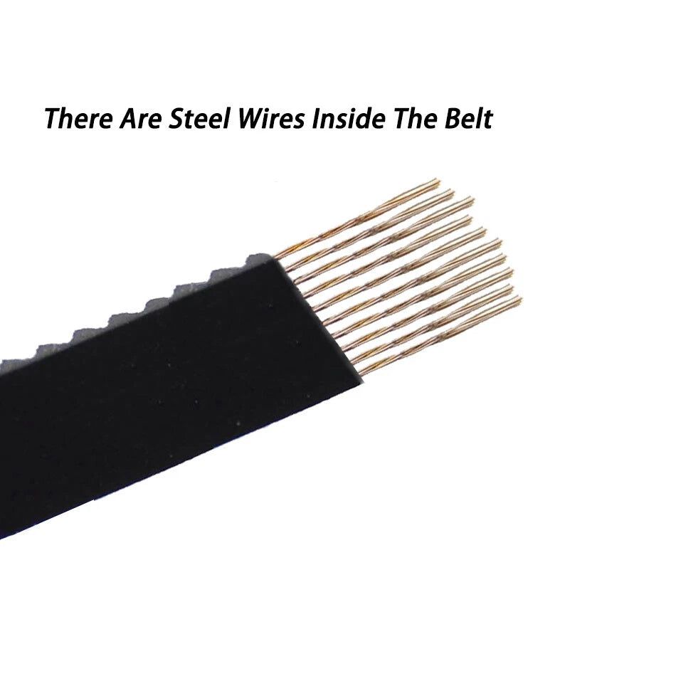 Open Timing Belt — 2GT / HTD-3M / HTD-5M / HTD-8M / STPD-S2M / XL, 6–40mm Wide, Cut to Length