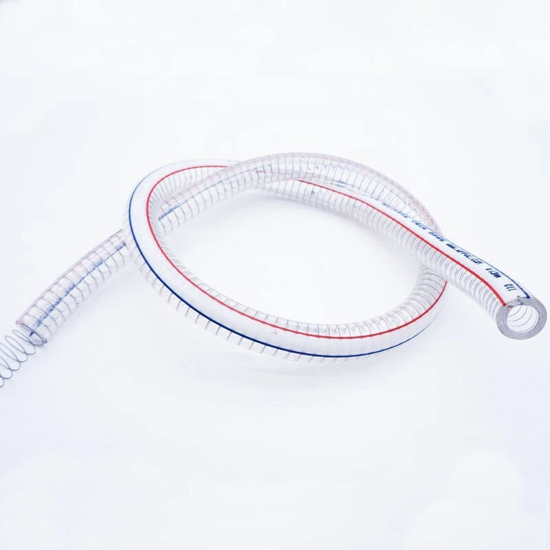 PVC Clear Flexible Reinforced Braided Hose — ID 10–102mm, 1M/2M/3M