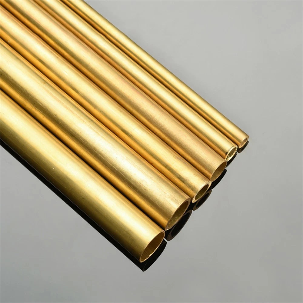Brass Round Tube Pipe H65 (CuZn35) — 0.2–2mm Wall, 1–80mm OD, 300mm Length