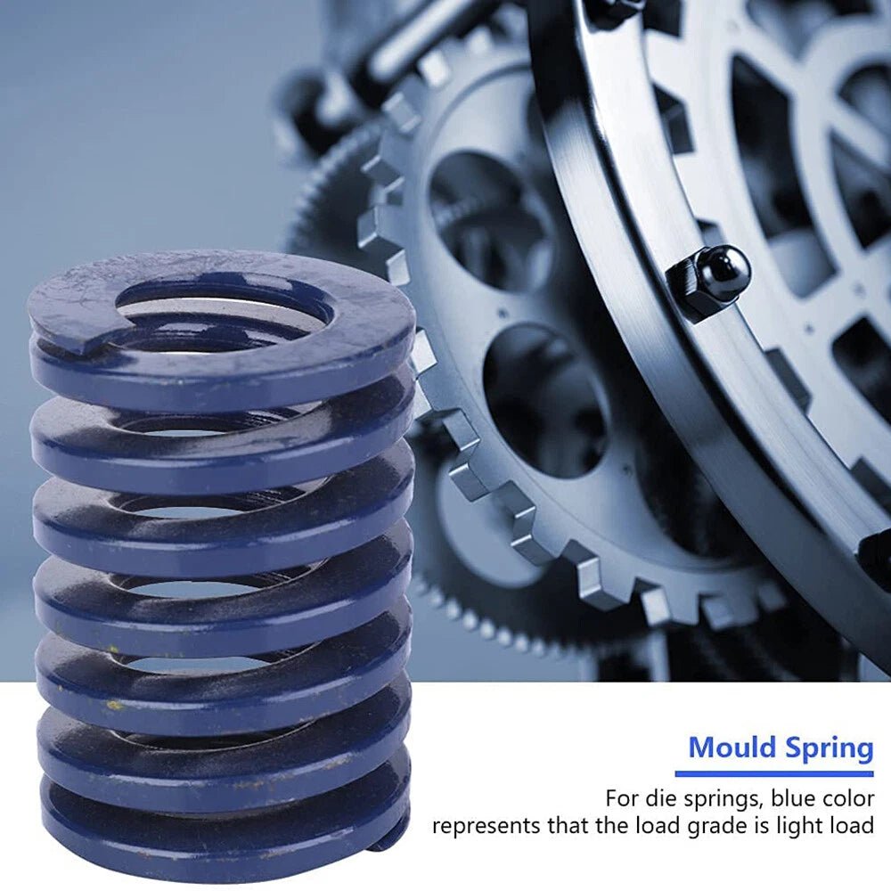 Blue Light load Compression Die Spring 30 - 40mm Diameter & Up To 300mm Long - HomeDIYer