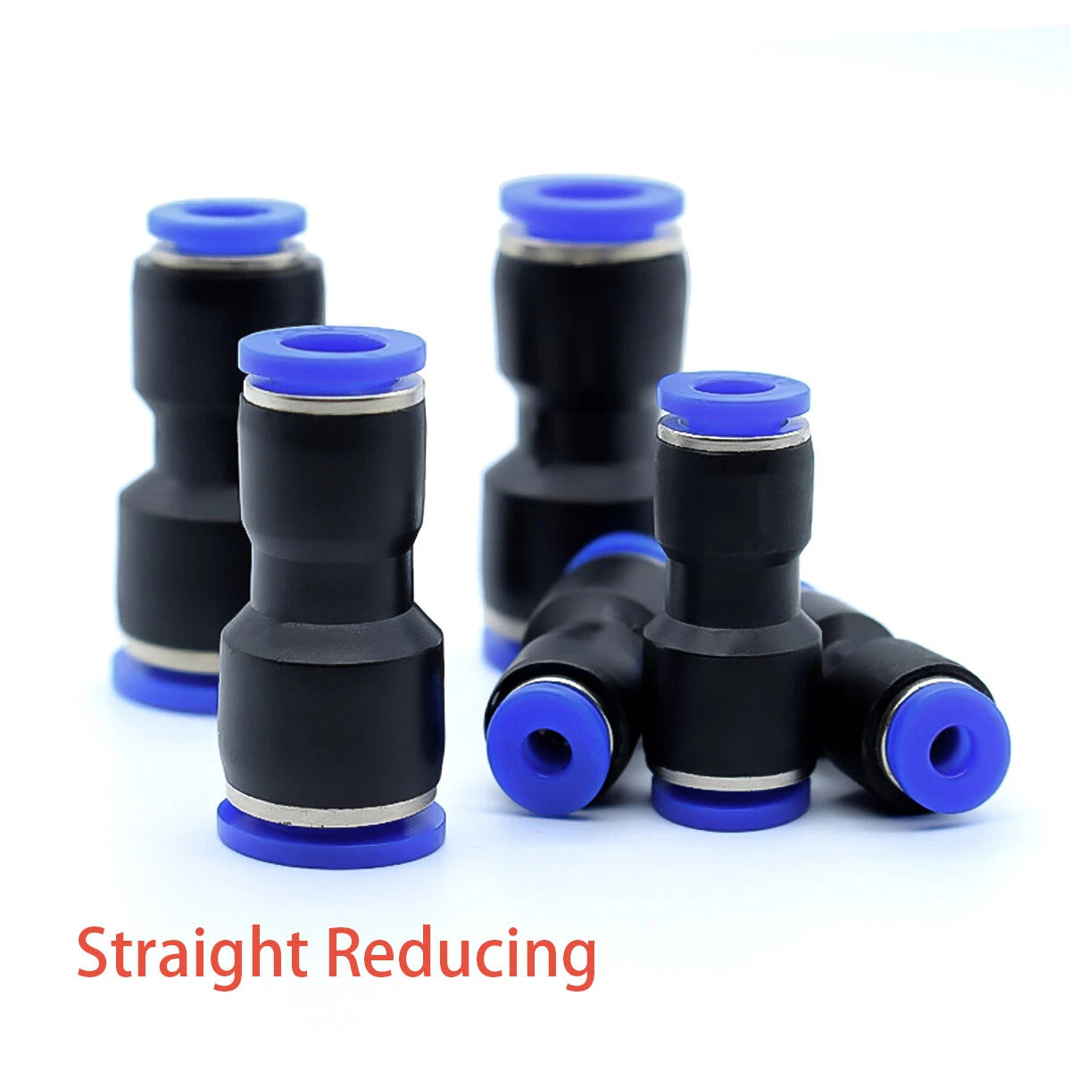 Push-In Hose Fittings — Straight, T-Shape, X-Shape & Reducing Connectors (4mm–16mm)
