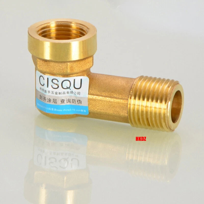 BSP Brass Elbow Pipe Fittings — 1/2" Male & Female Threaded Connector for Air & Water