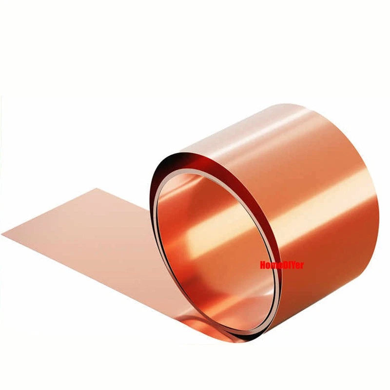 T2 Copper Sheet Strips Flexible Pure Copper Coil Thick 0.01-1mm Widths 5mm-120mm