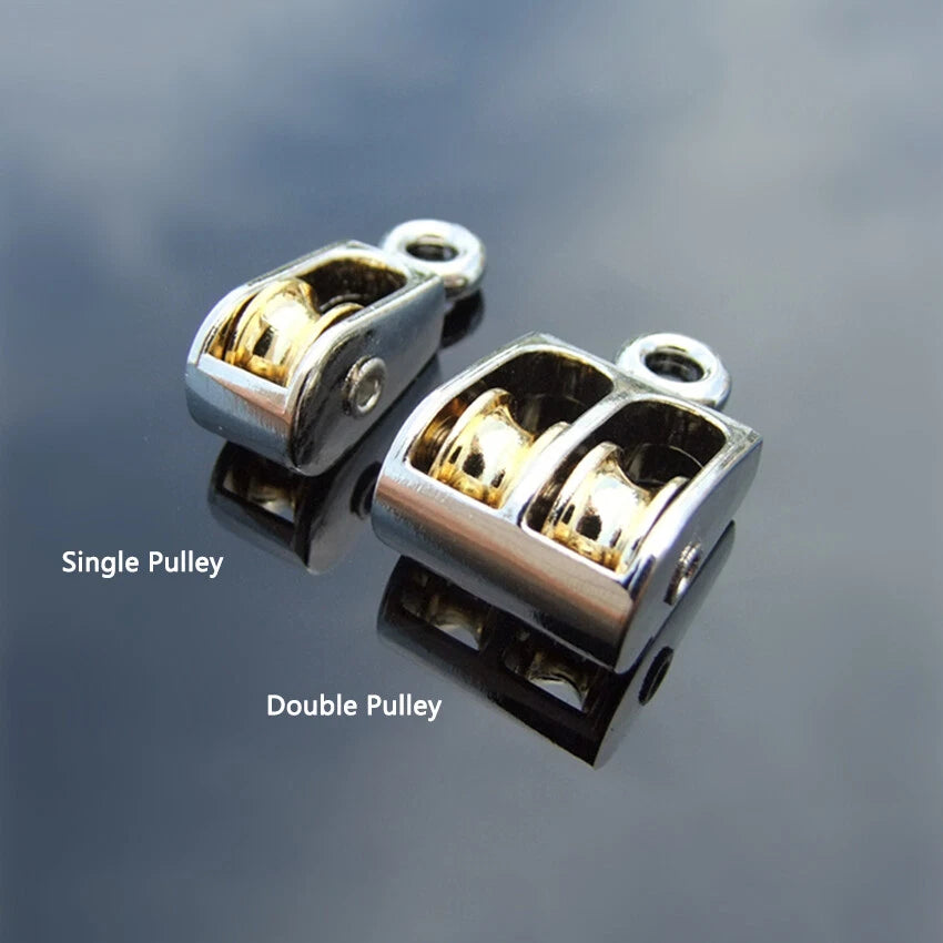 36/52/75mm Single/ Double Fixed Pulley Small Swivel Eye Sheave Rigging Lift Tool