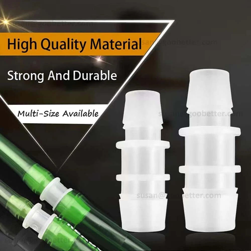 Straight Reducer Barbed Hose Connector — Plastic Joiner for Air & Water Tubing