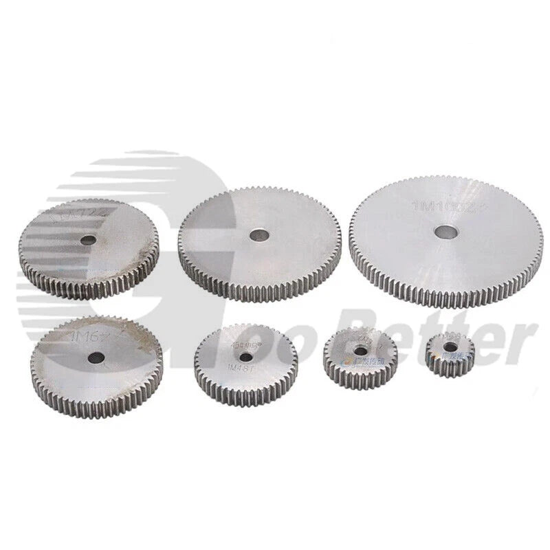 2/2.5/3/4/5 Mod Spur Gear 10T-90T 45# Steel Pinion Gear Metal Gear Thick 20-40mm