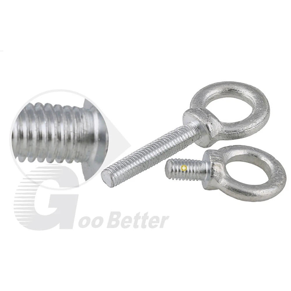 M8 Lifting Eye Bolts Zinc - Plated Steel with Longshank Nuts — Marine & Rigging Grade - HomeDIYer