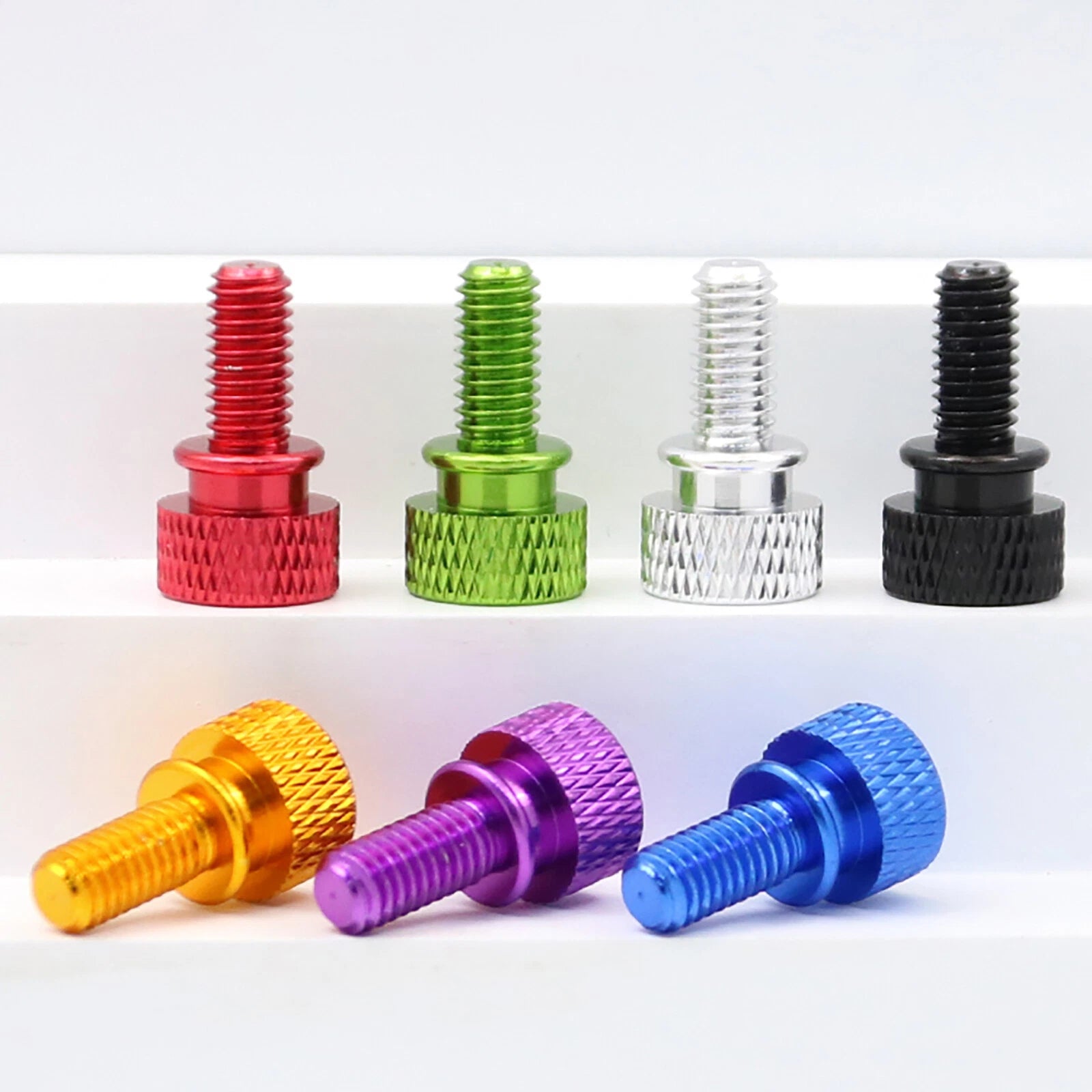 M6 Knurled Thumb Screws Aluminium Hand Grip Knob Bolts High Type - DIN 464