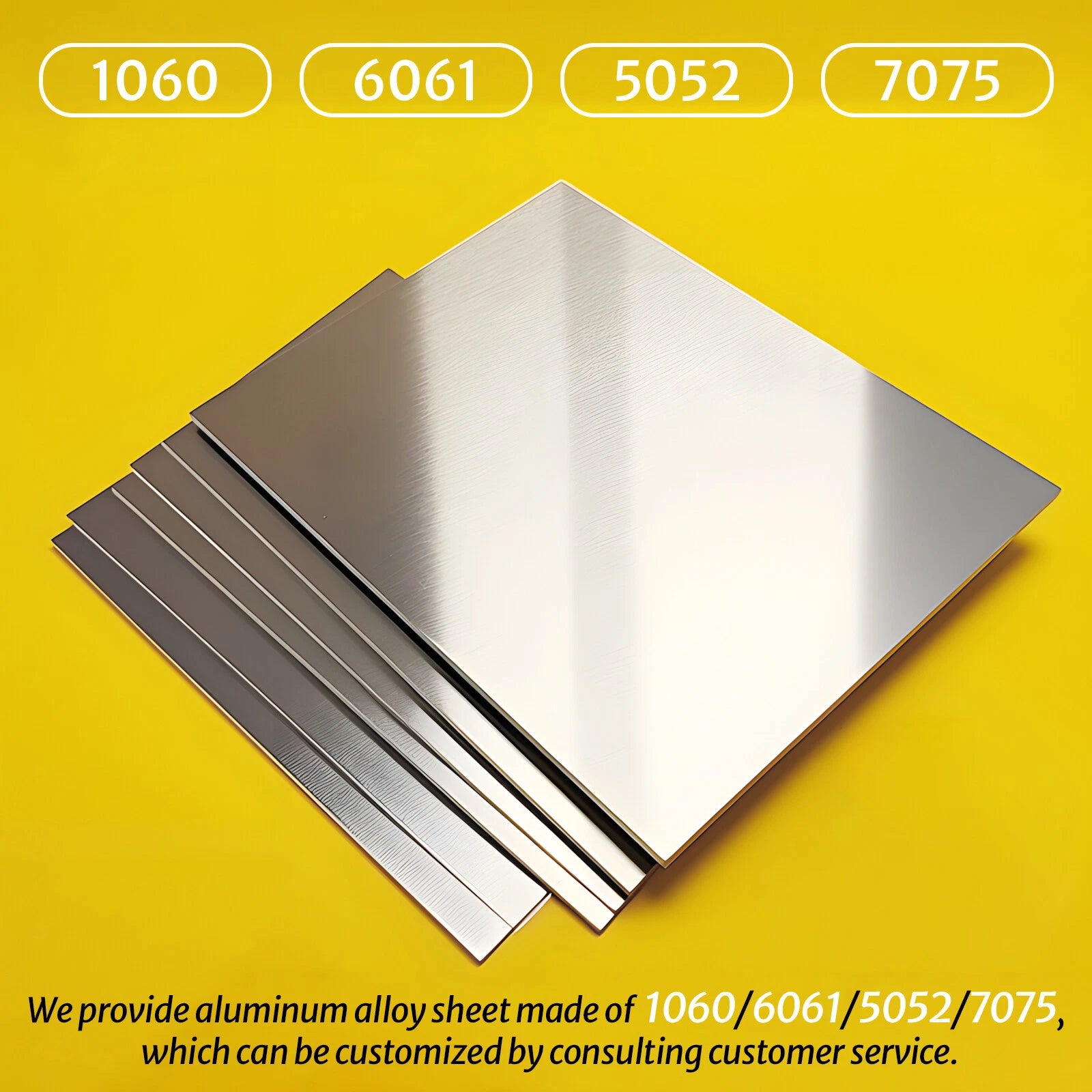 6061 Aluminum Sheet Plate — 1mm to 6mm Thick, Multiple Sizes