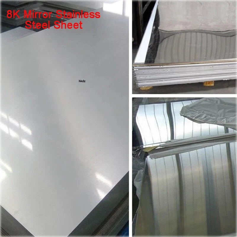 Thick 1mm-3mm 8K Mirror Stainless Steel Sheet Polished Bright Plate 100*100mm