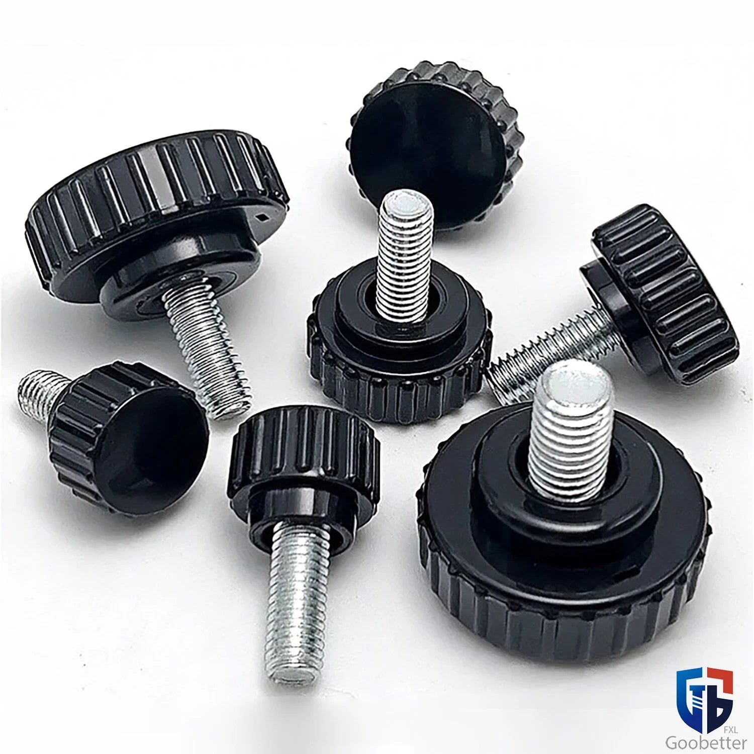 Knurled Thumb Screws with Round Plastic Handle — M3 M4 M5 M6 M8 M10 Clamping Knob Bolts