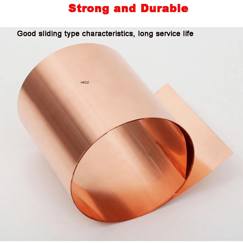 99.9% Pure T2 Copper Roll Metal Sheet Foil Plate Strip Thick 0.05mm/0.1mm-1mm