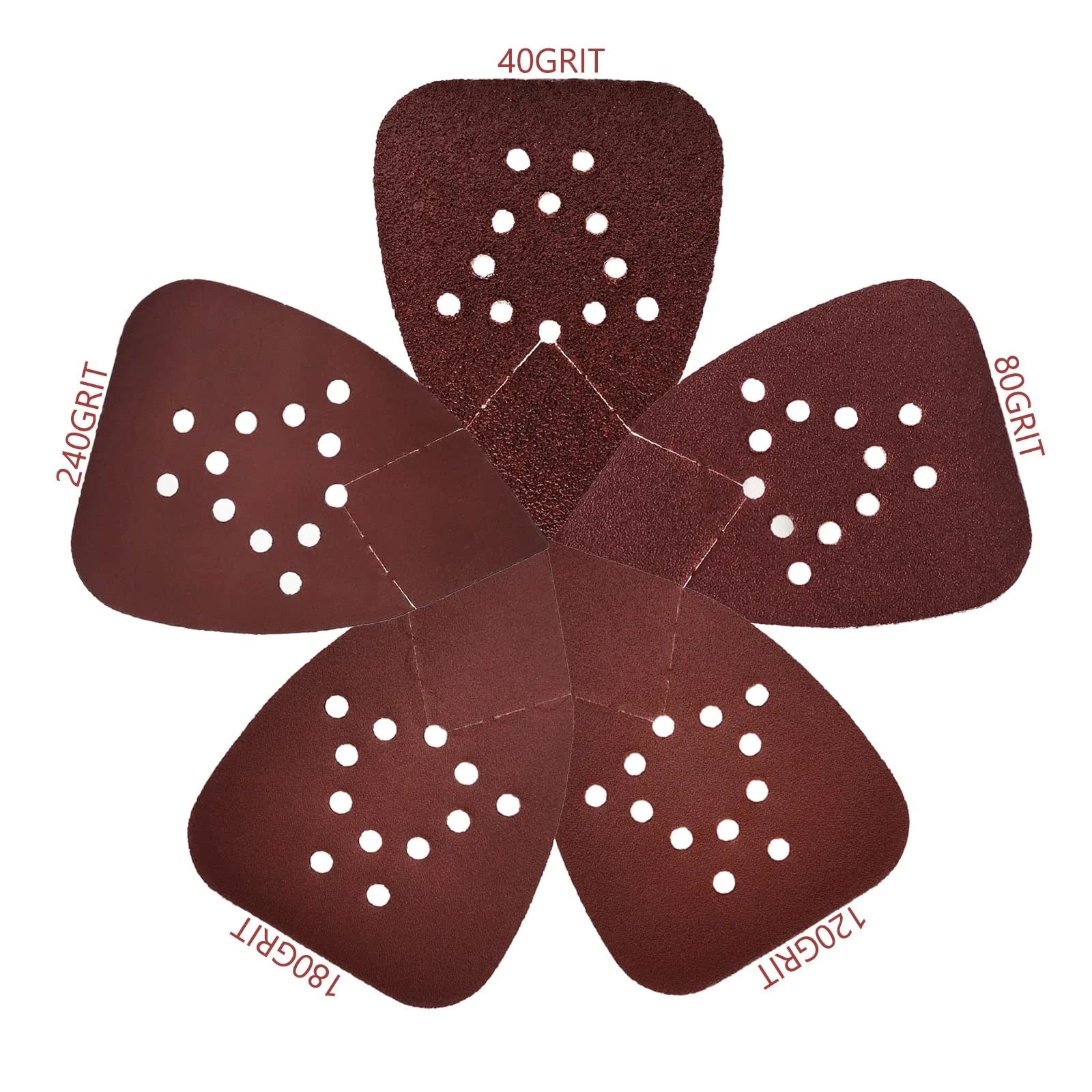 12 Holes Mouse Sandpaper Pad Sanding Discs for Black and Decker Mouse Sanders