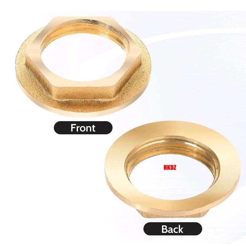 1 2" 3 4" 1" BSP Brass Hex Lock Nuts Flange Pipe Fittings Tank Thread Connection