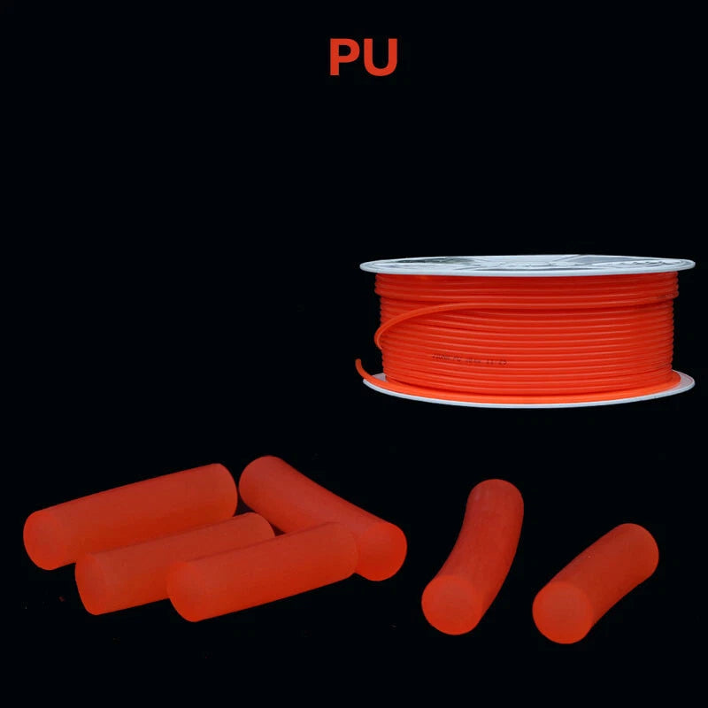 Polyurethane Round Drive Belt — 1.5mm to 20mm Diameter, Red & Green, Cut to Length