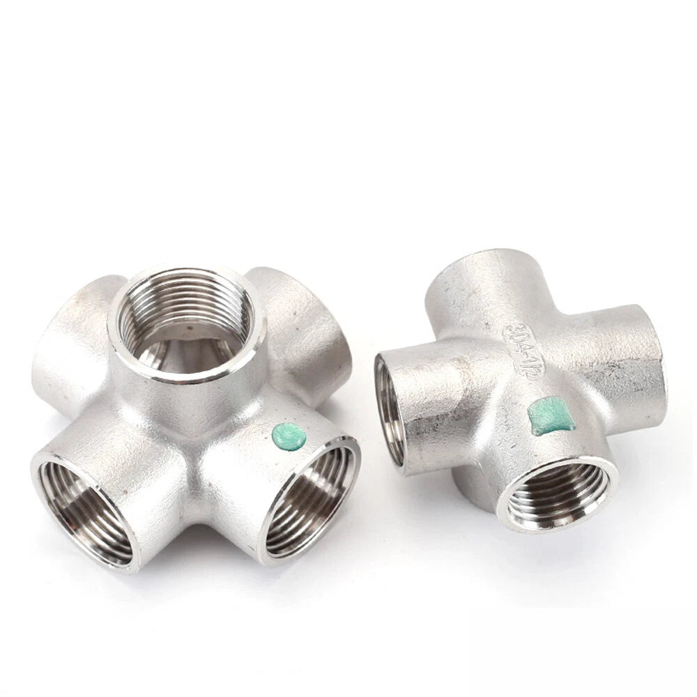 5-Way BSP Female Stainless Steel Pipe Fitting Splitter 1/4" to 2"