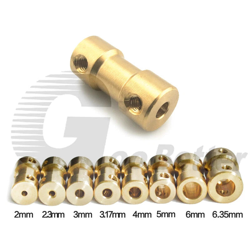 Brass Flexible Shaft Coupling Rigid Coupler Motor Connector CNC 2/3/3.17/4/5/6mm