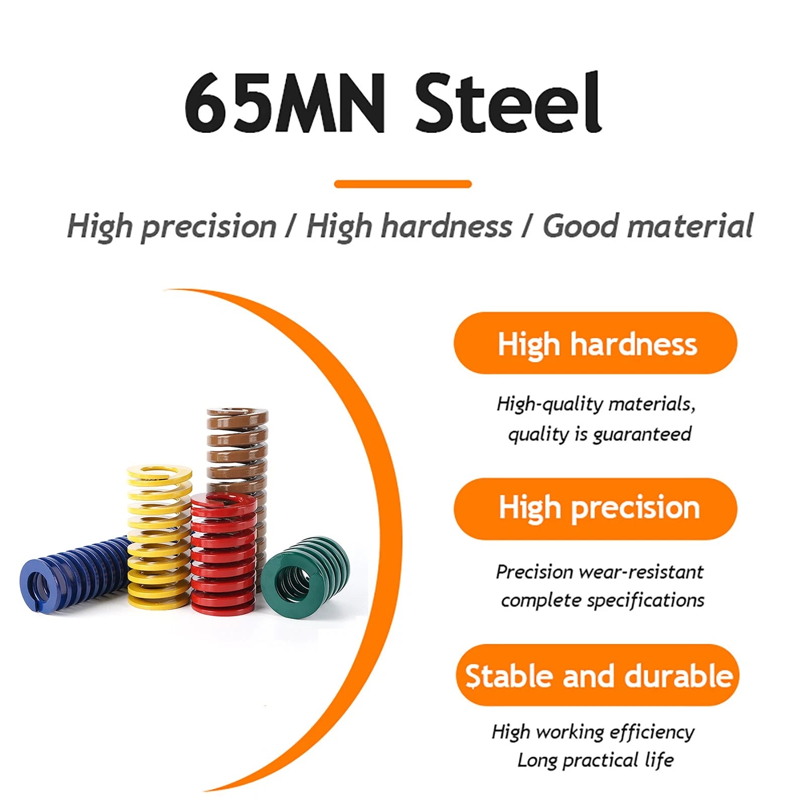 Compression Die Mould Spring O.D 12/14/16mm,Light/Medium/Heavy Duty Load Springs