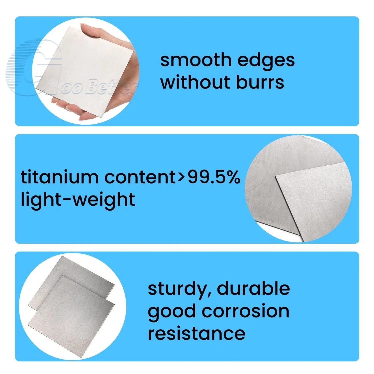 Titanium Sheet Plate Various Size Top-TC4 TA1 TA2 & TC4 Board Flat Plate Metal