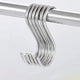 304 Stainless Steel Metal S Shaped Hooks Clothes Hanger for Kitchen Bathroom