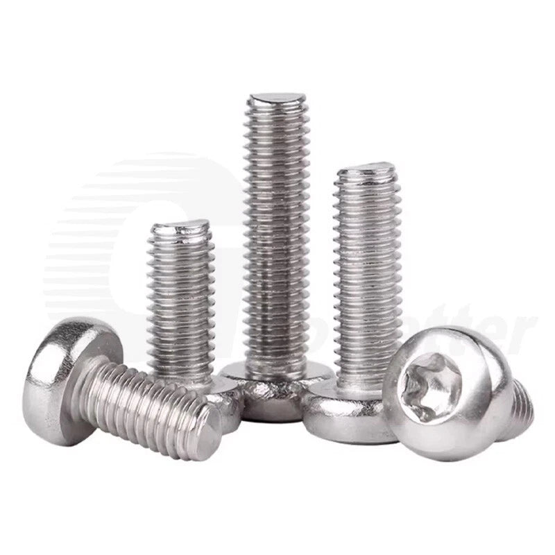 T3–T50 Torx Pan Head Machine Screws – M1.4 to M10, A2 Stainless Steel (3–100mm)