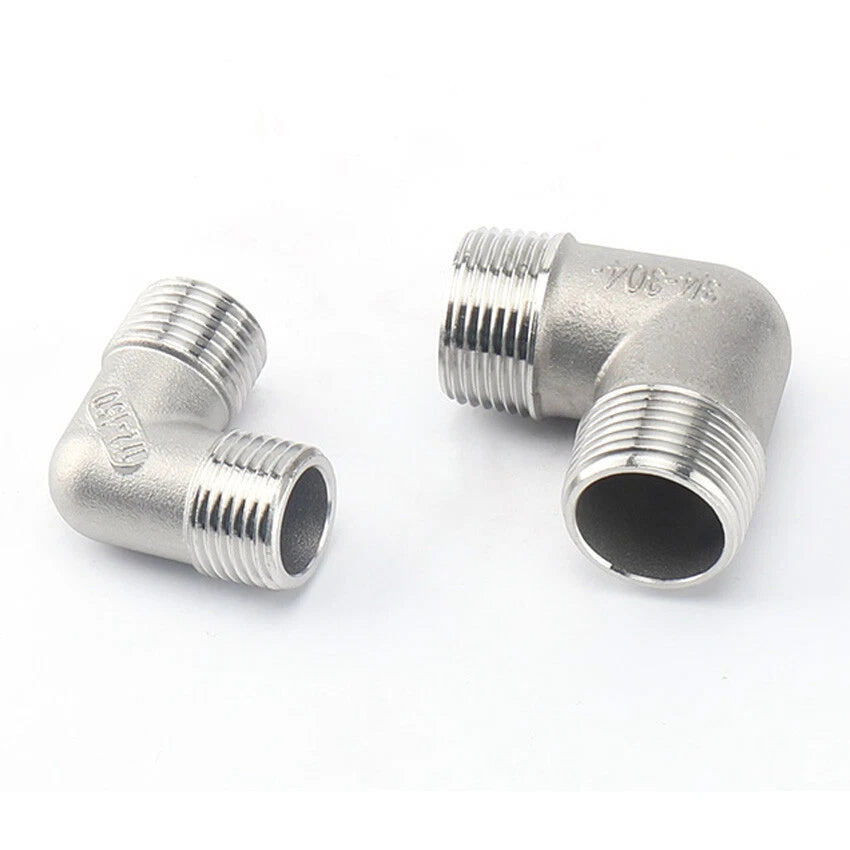 A2 Stainless Steel BSP Male Elbow Pipe Fitting — 1/4" to 2" Equal & Reducing