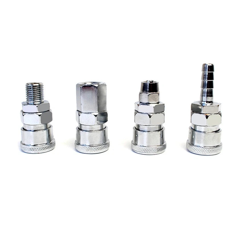 Air Line Quick Release Coupler Kit — Male & Female Fittings for Compressor Hose