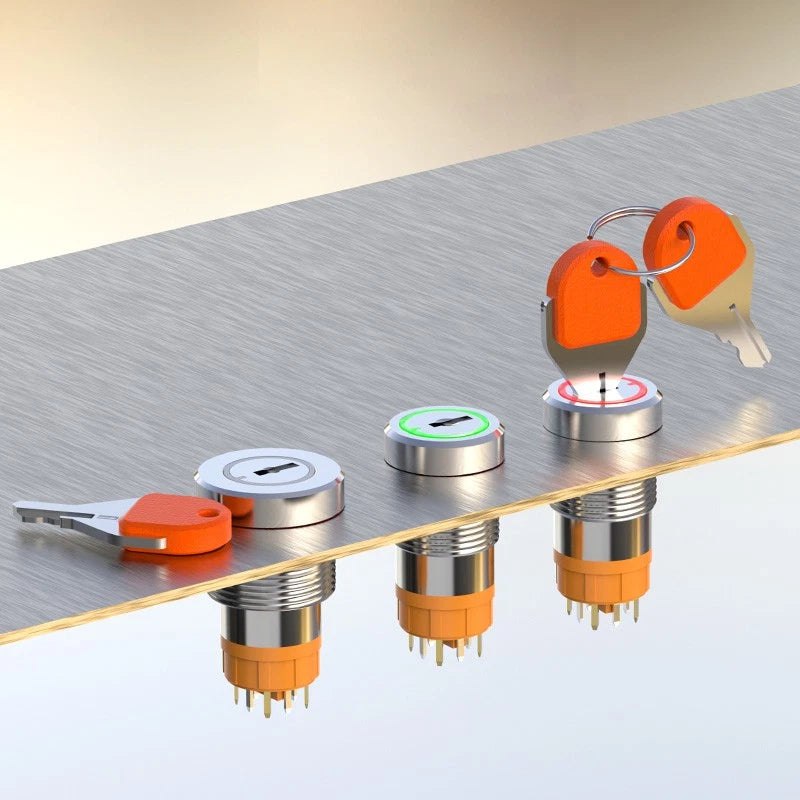 16mm 19mm LED Illuminated Toggle Switch ON/OFF 2-Position Waterproof 7A 250VAC
