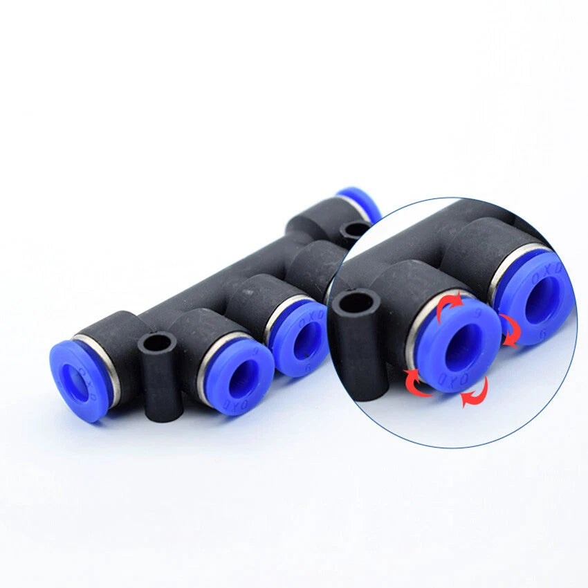 Pneumatic Push-In Tube Fittings | Air Line Quick Connectors 4–16mm OD