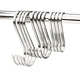 Stainless Steel Flat S Hooks Kitchen Meat Pan Utensil Clothes Hanger Hanging