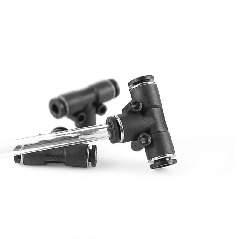 3 4 6mm Pneumatic Push Fit Straight Elbow T-Piece Connector Air Water Lines Hose