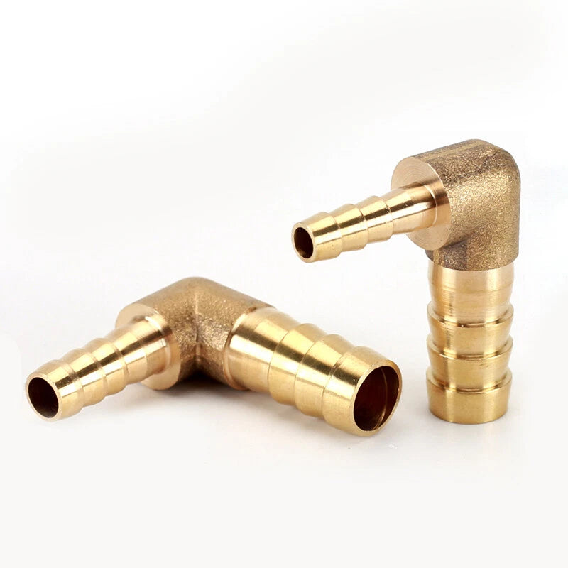 Brass Elbow Hose Tail Reducer Fitting — Air Water Gas Fuel Tubing Connector