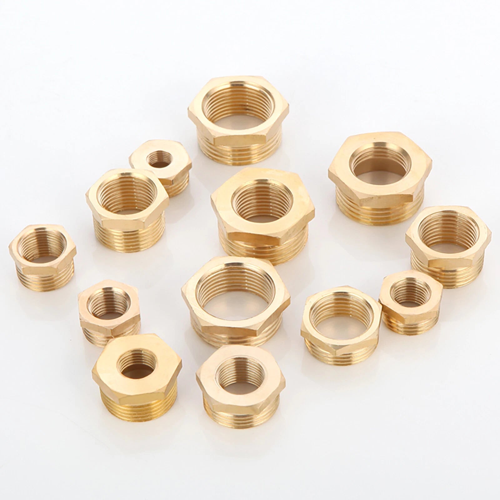 BSP Brass Reducing Hexagon Bush — Male to Female Thread Fittings (1/4" to 1")